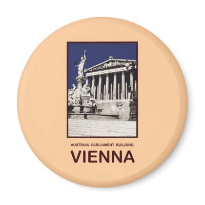 Austrian Parliament Building Vienna Refrigerator Magnets by vintage_cafe
