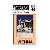 Austrian Parliament Building Vienna Postage Stamp