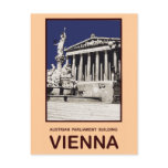 Austrian Parliament Building Vienna Post Card