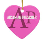 Austrian Pinscher Monogram Christmas Ornaments