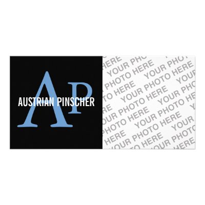 Austrian Pinscher Monogram Photo Greeting Card by FCACshelter