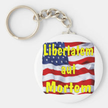 Aut Mortem de Libertatem de la bandera americana ( Llavero Personalizado