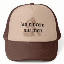 Aut Vincere Aut Mori. Lawyer Hat with Latin Phrase by lawyertshirts Aut Vincere Aut Mori. Lawyer Hat with Latin Phrase