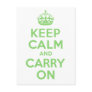 Authenic Keep Calm And Carry On Green. Best Price Post Cards