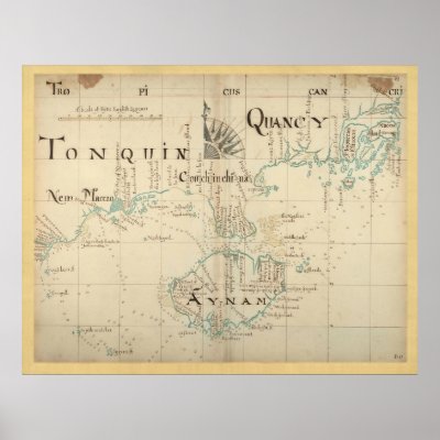 Authentic 1690 Pirate Map Print by ZephyrusBooks