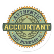 Authentic Accountant Stickers