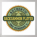 Authentic Backgammon Player Posters