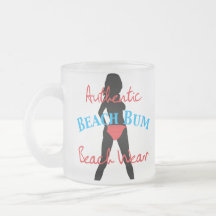 Authentic Beach Bum Neon Pink Bkini Coffee Mugs