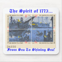 Authentic Boston Tea Party Commemorative Stamp Mouse Pad