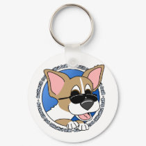 Authentic Cool Chihuahua Keychain by MenagerieMayhem Authentic Cool Chihuahua Keychain