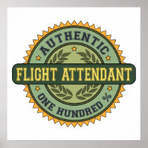 Authentic Flight Attendant Poster