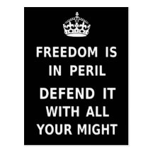 Authentic Freedom Is In Peril Best Price Custom Postcard