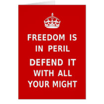 Authentic Freedom Is In Peril Original Red Cards