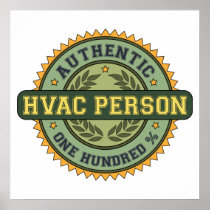 Authentic HVAC Person Poster