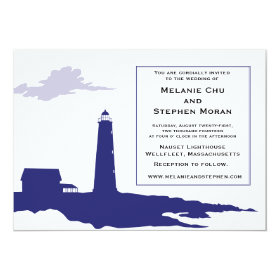 Lighthouse Wedding Invitations On 100 Recycled Paper Enchanting Elegant Wedding Invitation