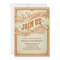 Authentic Old Western Party Invitation