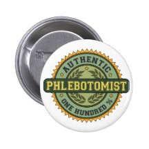 Authentic Phlebotomist Button