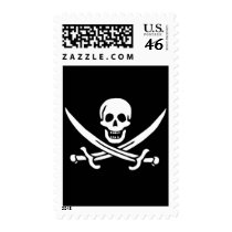 Authentic Pirate Flag of Jack Rackam postage