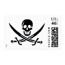 Authentic Pirate Flag of Jack Rackam postage