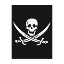Authentic Pirate Flag of Jack Rackam postcards