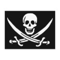 Authentic Pirate Flag of Jack Rackam postcards by PirateTavern Authentic Pirate Flag of Jack Rackam postcards