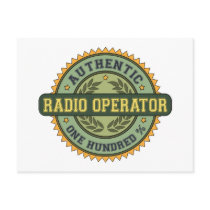 Authentic Radio Operator Postcard