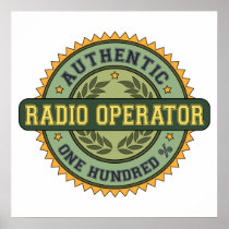 Authentic Radio Operator Poster