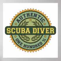 Authentic Scuba Diver Posters
