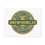 Authentic Snowmobiler Postcard