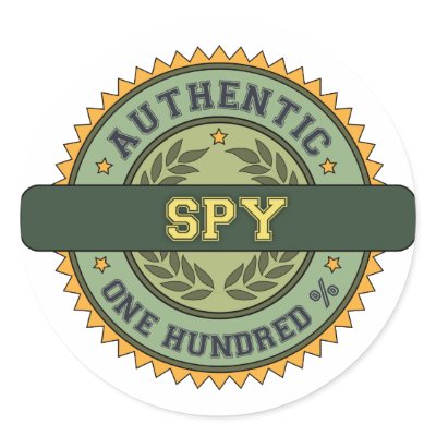 Authentic Spy Round Sticker