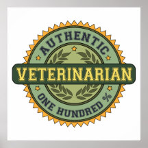 Authentic Veterinarian Poster