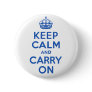 Authentic Vintage Keep Calm And Carry On. Blue Button