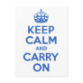 Authentic Vintage Keep Calm And Carry On. Blue Postcard