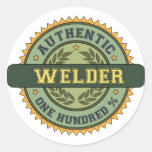 Authentic Welder Round Stickers