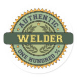 Authentic Welder Round Stickers