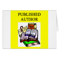 AUTHOR and writer Greeting Card