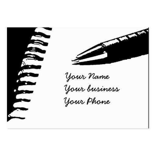 Author Business Card Templates (front side)