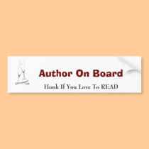 Author On Board Bumper Sticker bumper stickers