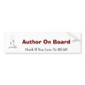 Author On Board Bumper Sticker bumper stickers