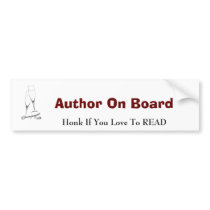 Author On Board Bumper Sticker bumper stickers