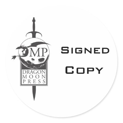 Author "signed copy" stickers by DragonMoonPress