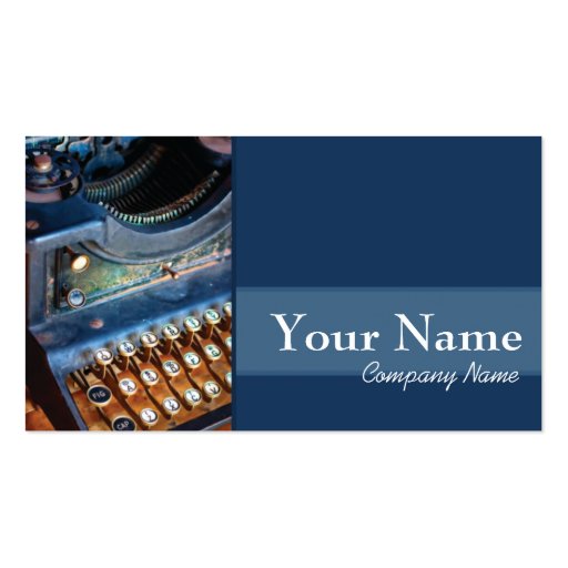 Author, Writer, or Editor Antique Typewritter Business Cards