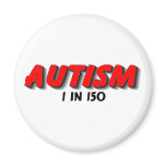 Autism 1 In 150 Red Magnet Autism 1 In 150 Red Magnet