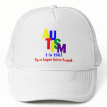 Autism 1 in 150 Support Autism Research hats by AutismZazzle Autism 1 in 150 Support Autism Research hats