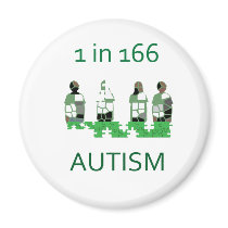Autism 1 in 166 magnets by Dapixara Autism 1 in 166 magnets
