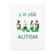 Autism 1 in 166 postcards
