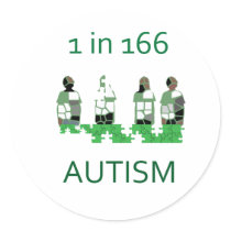 Autism 1 in 166 stickers