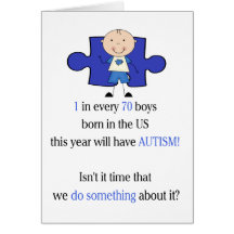 Autism 1 in 70 card