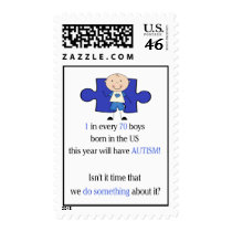 Autism 1 in 70 postage