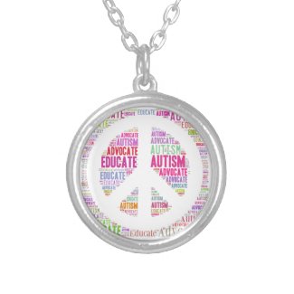 Autism Advocate and Educate Peace Necklace GTK